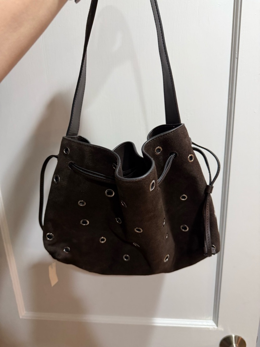 NWT Madewell Suede Bucket Grommet Bag - Picture 5 of 9